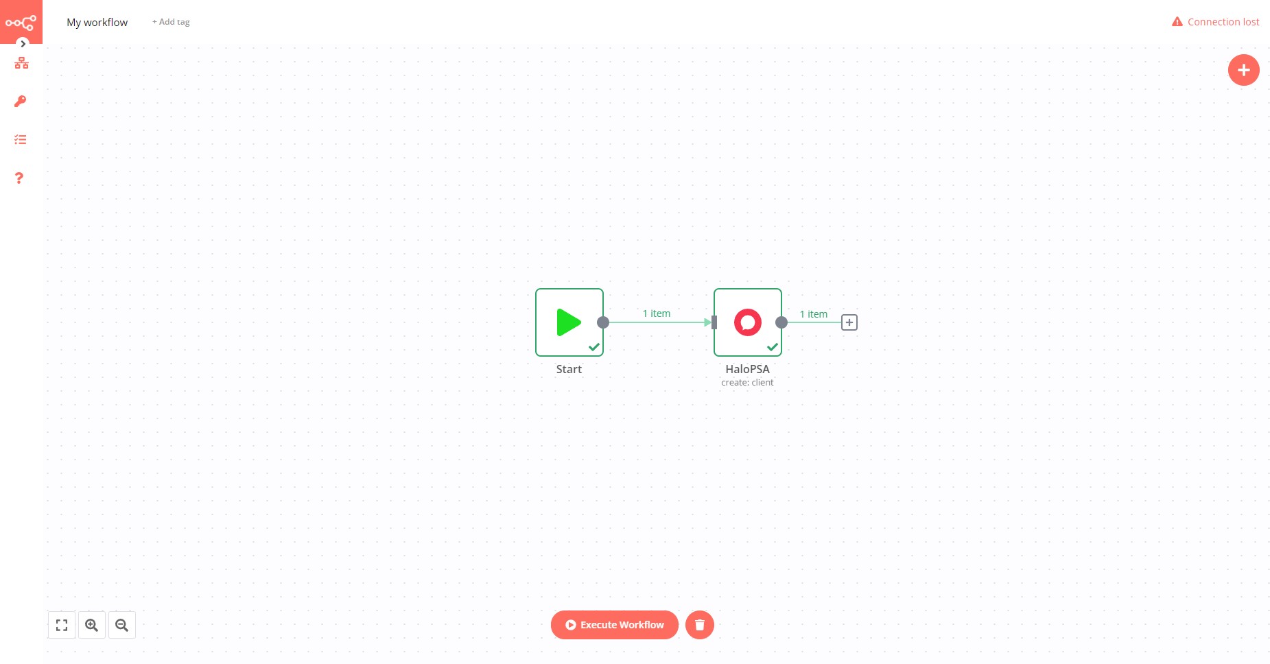 A workflow with the Harvest node