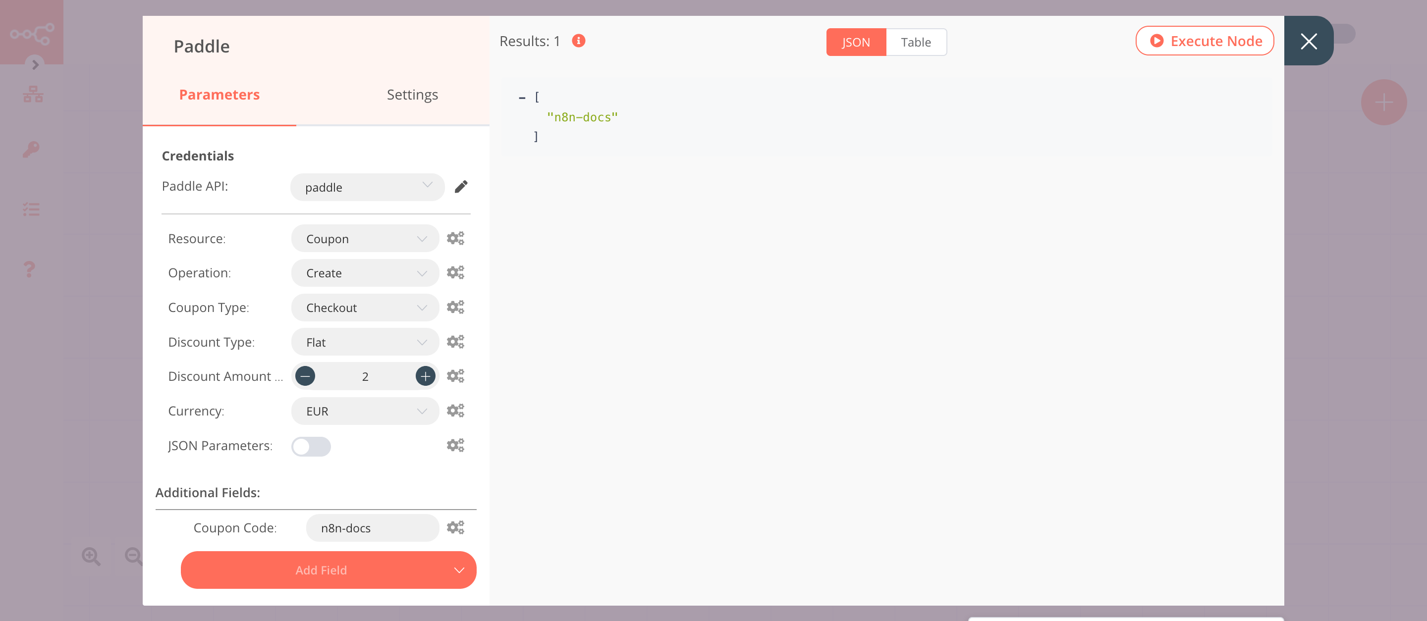 Using the Paddle node to create a coupon