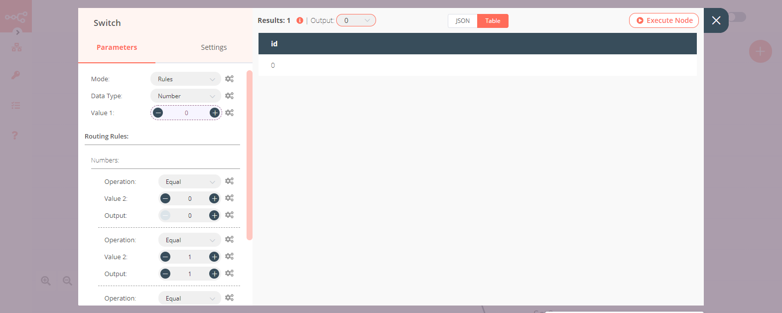 Using the Switch node to conditionally execute based on the input