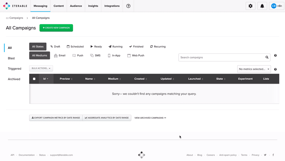 Getting Iterable credentials