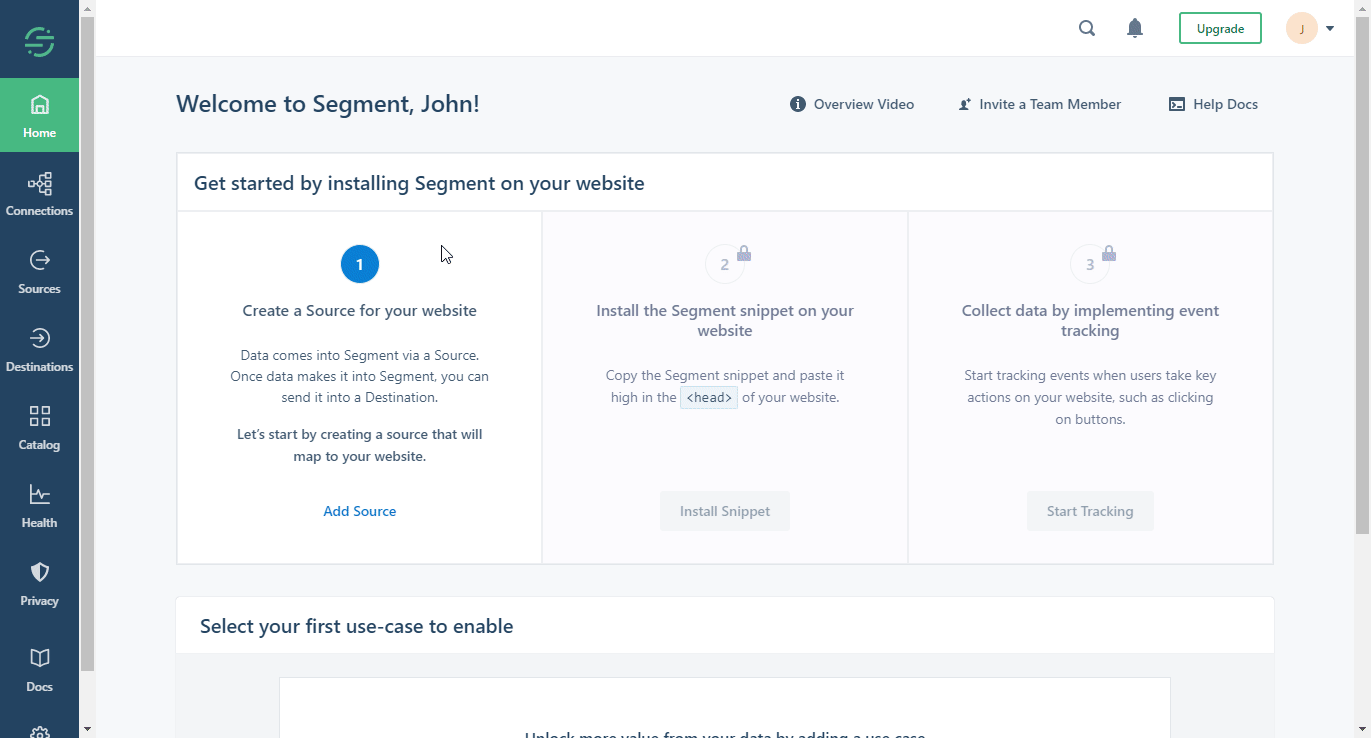 Getting Segment credentials